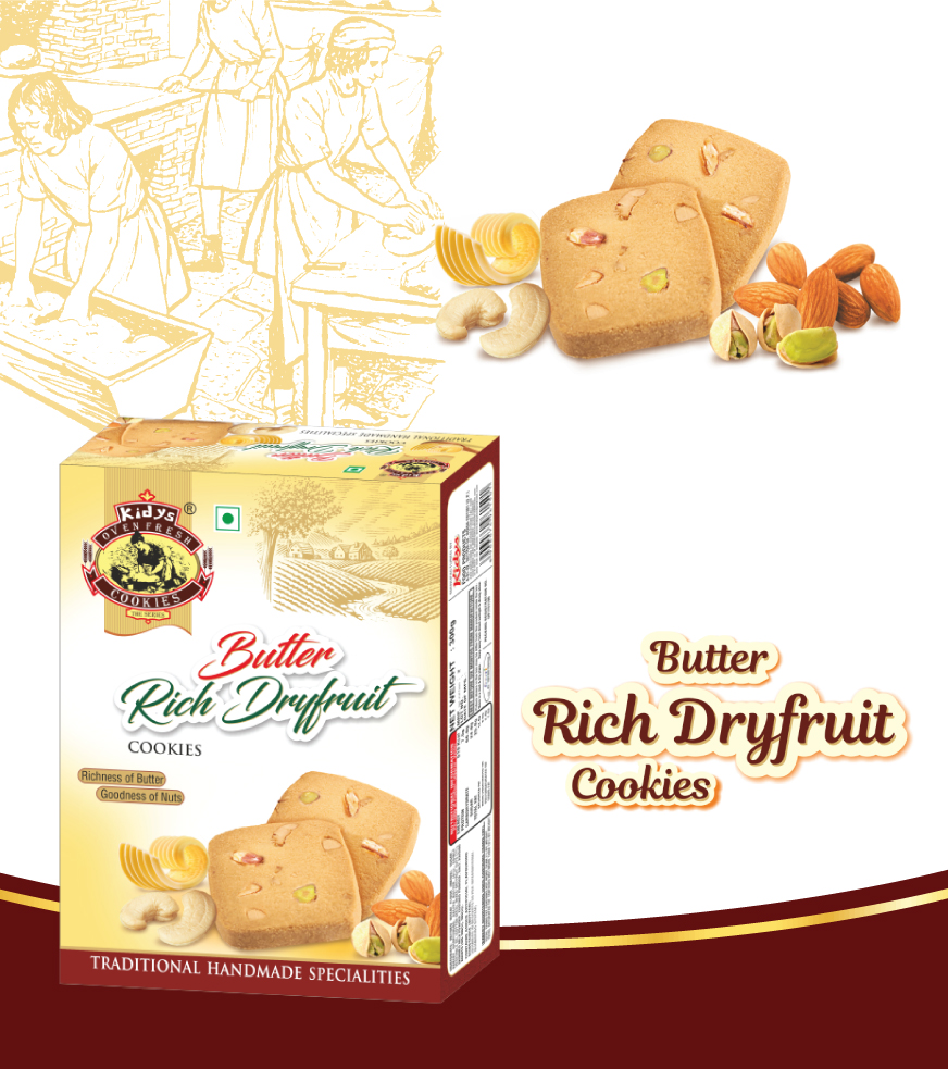 Butter Rich Dryfruit Cookies